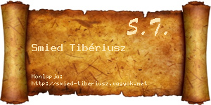 Smied Tibériusz névjegykártya